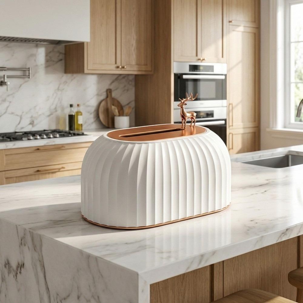Light Luxury Tissue Box Spring Loaded Napkin Organizer Stylish Desktop Holder  Home Use