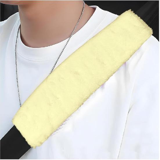 2 PCS Car Seat Belt Cover, Soft Auto Seatbelt Protector For A More Comfortable Driving, Warm Plush Seatbelt Shoulder Neck Pad Cushion Fit For All