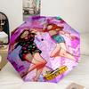 Summer Fun Ice Cream Stranger Umbrella 8-Frame for Travel, camping, Casual Lightweight Portable Umbrella, Essential for every family Holidays Gift