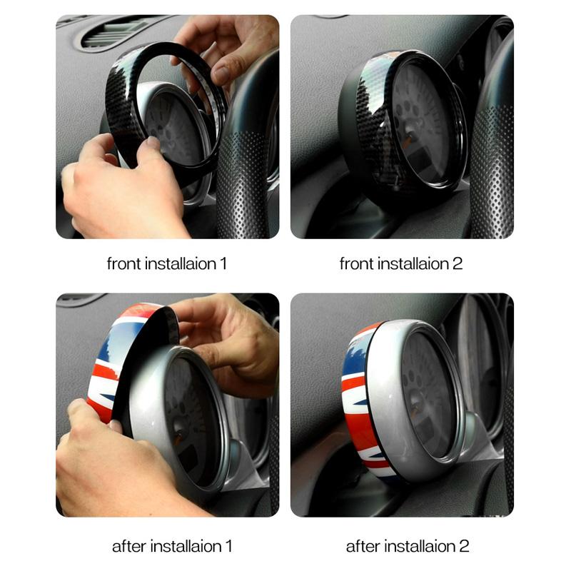 Tachometer PVC Back Cover Decoration Sticker for Mini Cooper R55 R56 R57 R58 R59 R60 R61 R50 R52 R53 2001 2002 2003 2004 2005 RR5