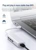 RJ45 Type-C To Ethernet USB 2.0 Hub, Driver-Free 100 Mbps Network Card Converter.