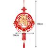 Red Classical Hanging Pendant With Tassels Ornament Window Door Adornment Festival Large Pendant Red Decor Chinese New Year Deco