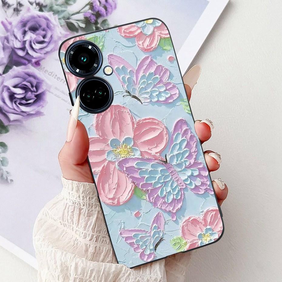 New Design Phone Case For Tecno Camon 19 Pro 5G 4G Camon19 Black Silicone Soft Cover For Tecno Camon 19 19Pro 4G Cases Bumpers