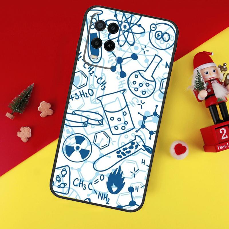 Vintage Chemie-Labor-Etui Für Oppo A78 A98 A18 A38 A58 A5 A6 Pro A54 A74 A94 A17 A57 A80 A60 A40 A96 A76 A16 A15
