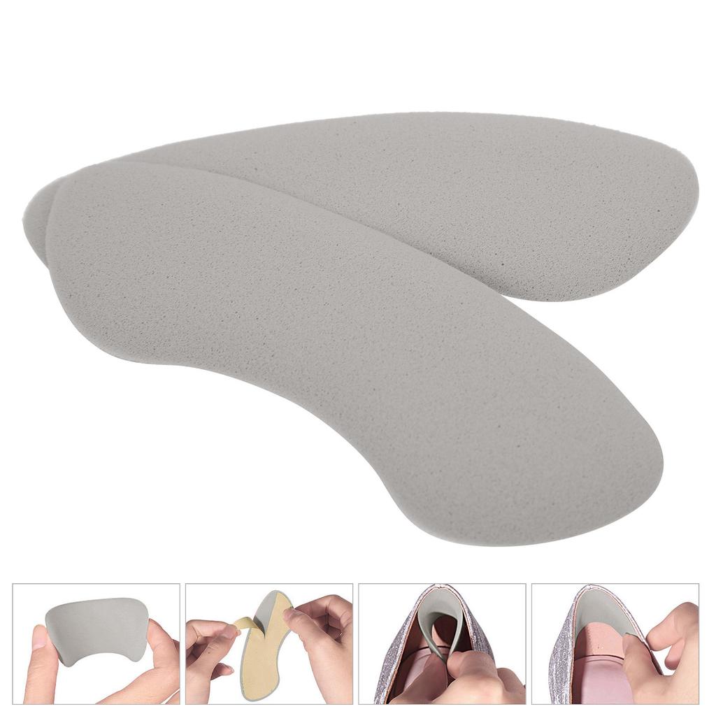 1Pair Heel Cushion Soft Shoe Pads SelfAdhesive High Heel Protector Liners Inserts(Gray )