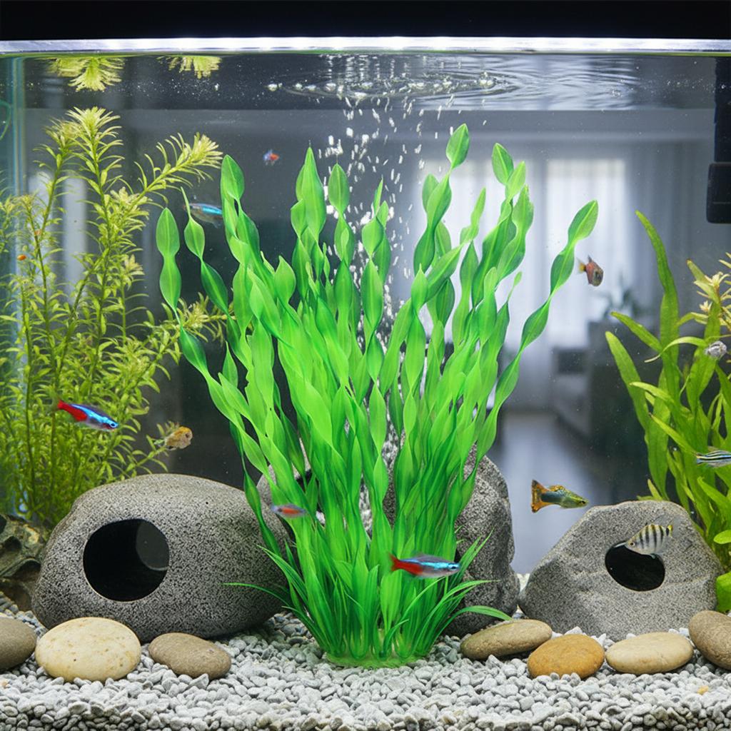 Natural Lifelike Aquarium Artificial Grass Plastic Aquatic Plants Decor for Fish Tank for Tank Decoration and Ornament