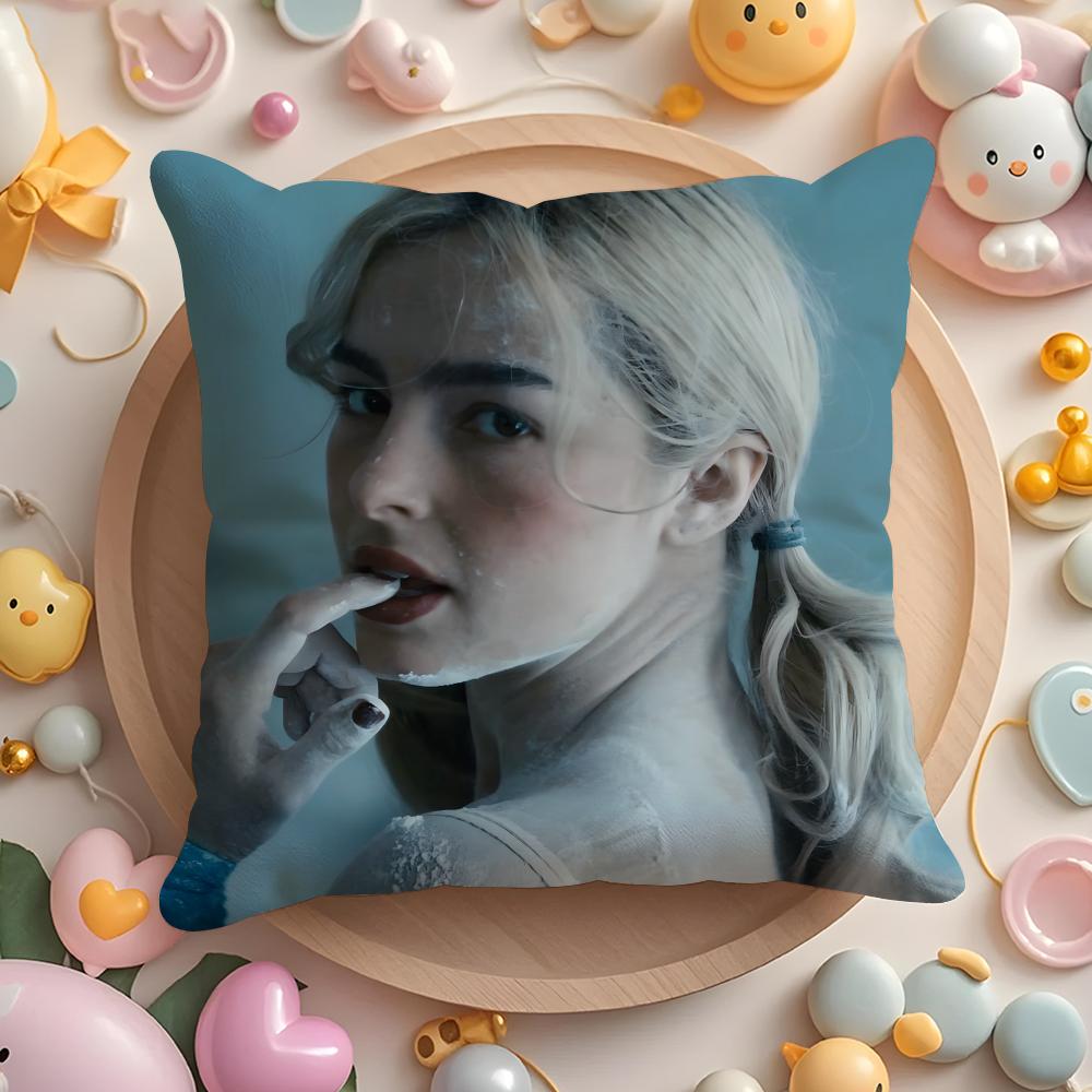 Singer A-Addison Rae Cushion Cover Home & Car Multi-Scene Pillow Cover - Reversible, Soft & Durable for Daily Use