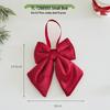 Red Christmas Bow Plush Hanging Tree Ornament
