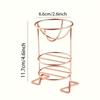 1pc Stainless Steel Makeup Sponge Holder, 3-Tier Cosmetic Storage Rack, Polished Finish, Freestanding Beauty Blender Organizer