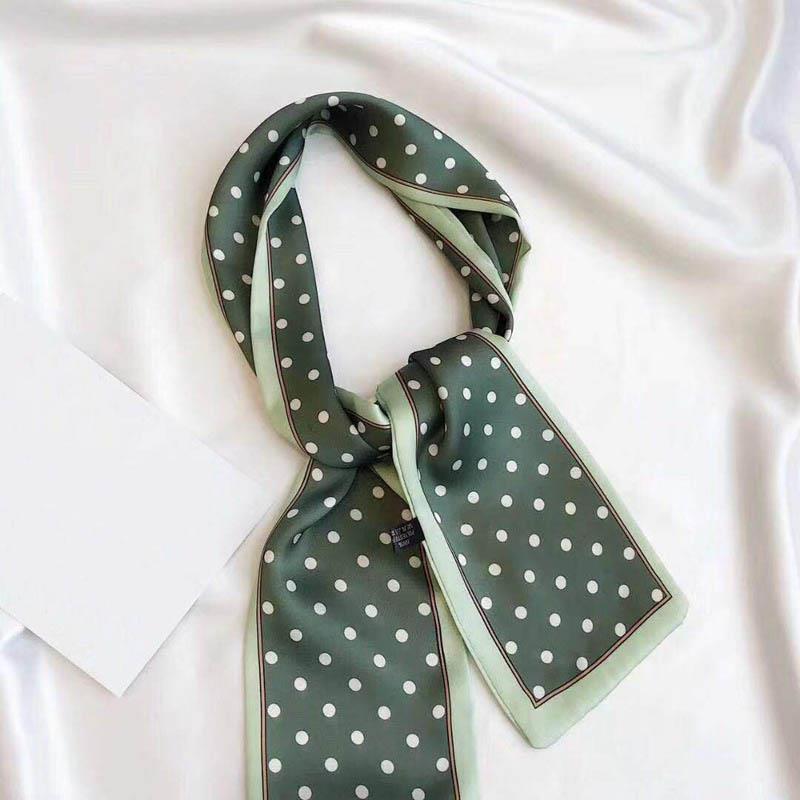 4 Sciarpe Lunghe In Seta Morbida 150x15cm Con 2 Anelli Clip - Multiuso: Capelli, Collo, Borsa, Cintura