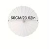 6pcs Elegant White Paper Umbrellas with Wooden Handles Wedding Decor Photo Props DIY Crafts Party Events Supplies Painting Decor