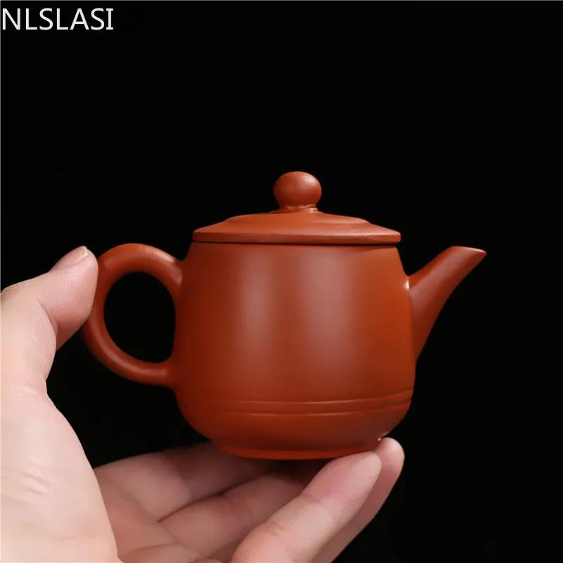 NLSLASI 90ml konvičky Čínský styl Čajový set Yixing Zisha Ručně vyráběná čajová konvička Cestovní čajový set Čínský čajový obřad Dárek tetera