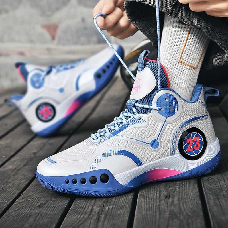 Men's Basketball Shoes High Top Breathable Non-slip Wear-resistant Shock-absorbing Sneakers Sports Shoes