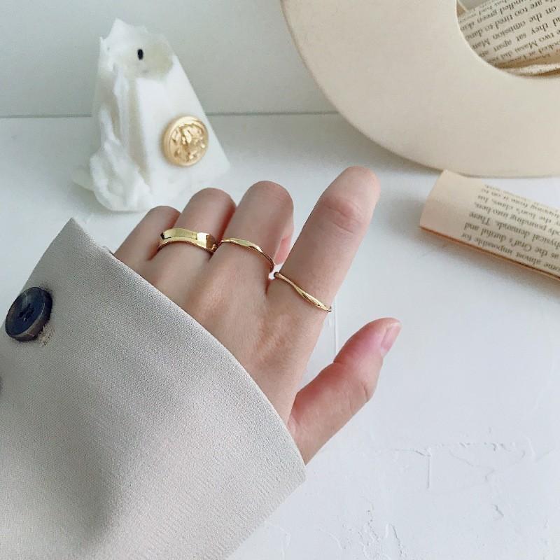 Elegantní S925 Ryzí Stříbro Minimalistický Nepravidelný Prsten Nastavitelná Velikost Ideální Pro Jakoukoli Příležitost