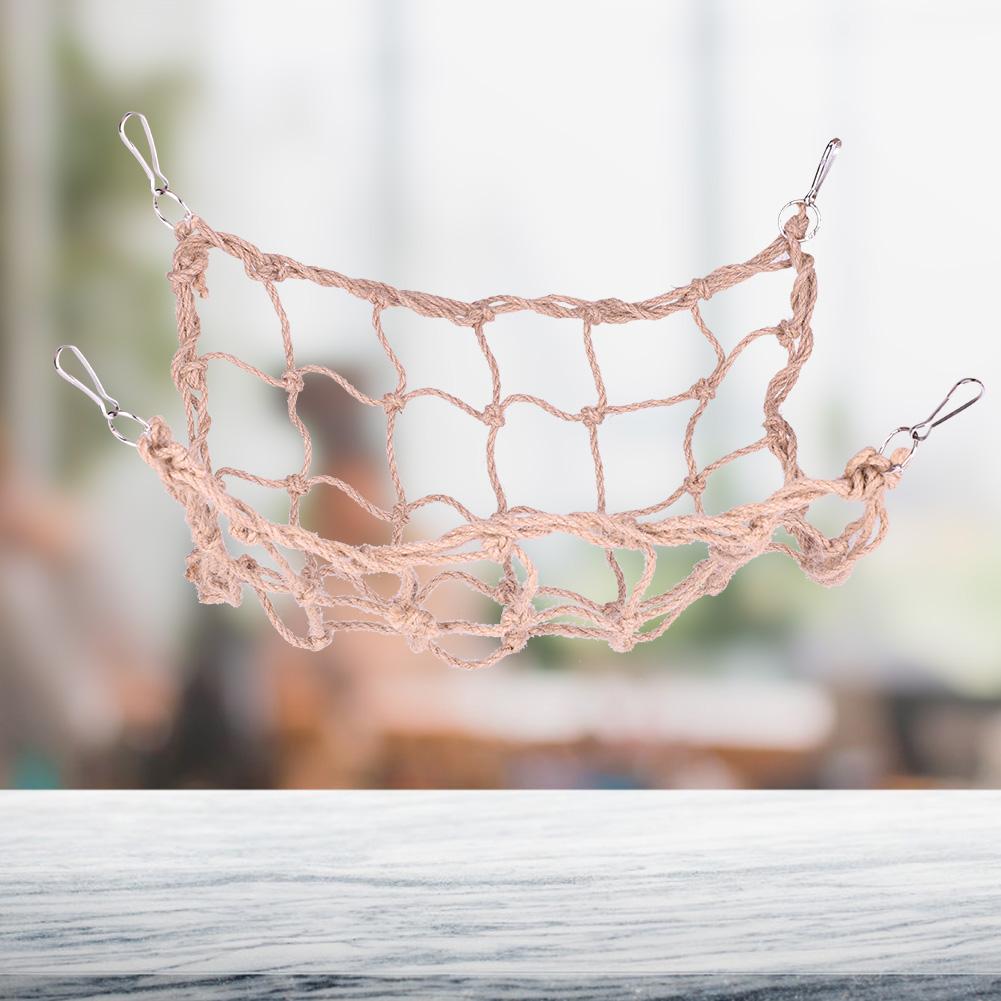 Parrot Birds Toys Hemp Rope Large Climbing Net Parrots Supplies with Hooks