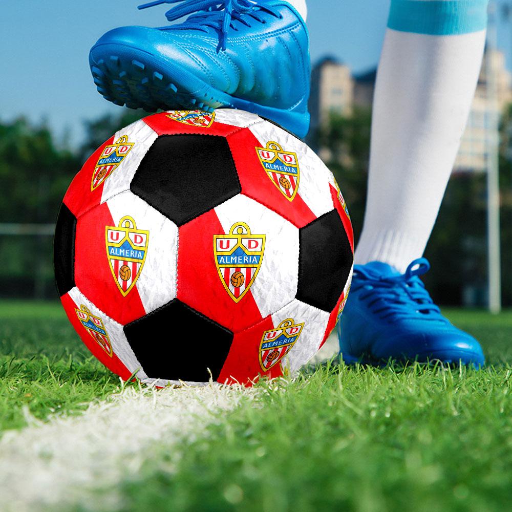 1PC Almería POSTER size 5 soccer ball PrahaIndoor Soccer Ball Colorful All Ages Machine Stitched PVC Competition Ready Durable High-Bounce