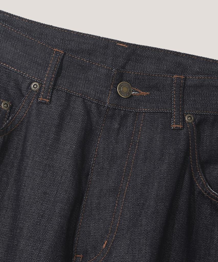 KIIMUIR Curved Raw Denim Pants_New Indigo [Select Belt/Keyring]