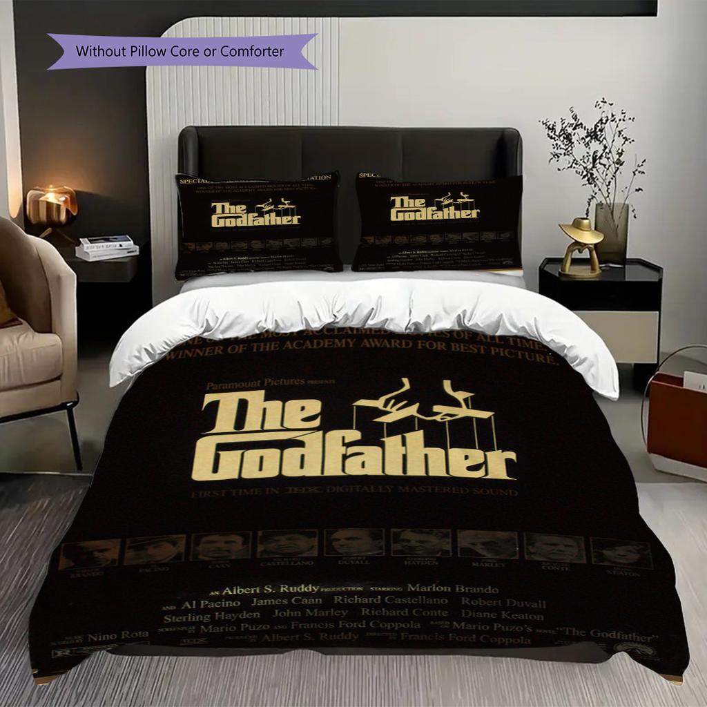 The Godfather Movie Poster Bedding Threepiece Set 1 Duvet Cover 2 Pillowcase Without Core Christmas Birthday Gift Soft And Comfortable