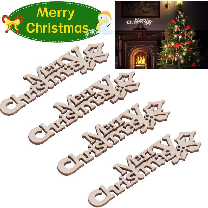 10/20PCS Wooden Merry Christmas Letters DIY Wood Craft Table Christmas Decorations Home Xmas Navidad Natal New Year Party Gifts