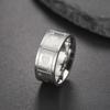Dawapara Vintage Ace Poker Card Men Ring 8MM Unisex Luck Ring Ace of Love Stainless Steel Wedding Band Jewelry