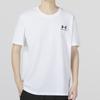 Under Armour Solid Color Sports Running Training T-Shirt Short Sleeves Men Tops White 1373997-100