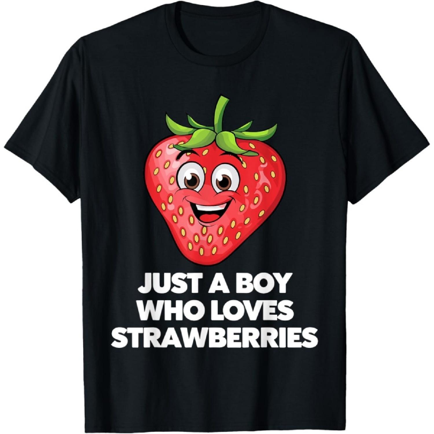 

Funny Strawberry Design For Boys Men Fruit Strawberry Lover T-Shirt XXXXXL чорний
