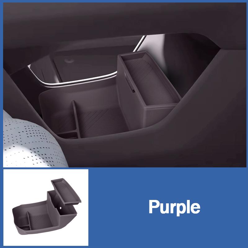 For ZEEKR 7X 2025+ Centre Console Armrest Lower Storage Box Silicone Double-Layer Organizer Box Interior Upgrade Car Accessories