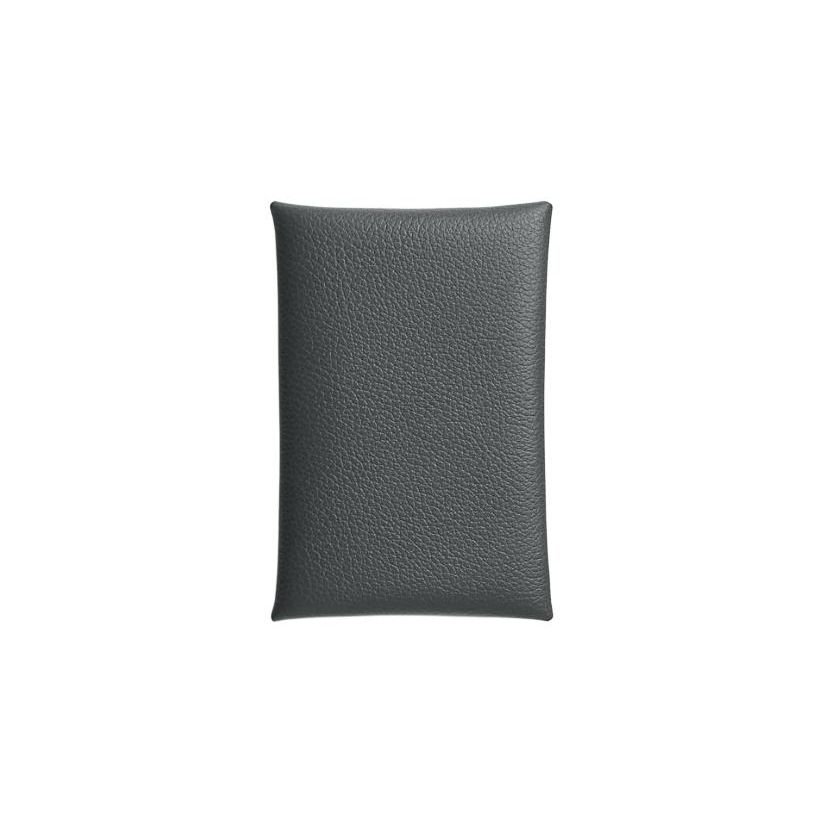 

Hermes Calvi Palladium Plated Snap Evercolor Leather Card Holder Women Card Holder Mist-Grey H064954CKH0 Box Included