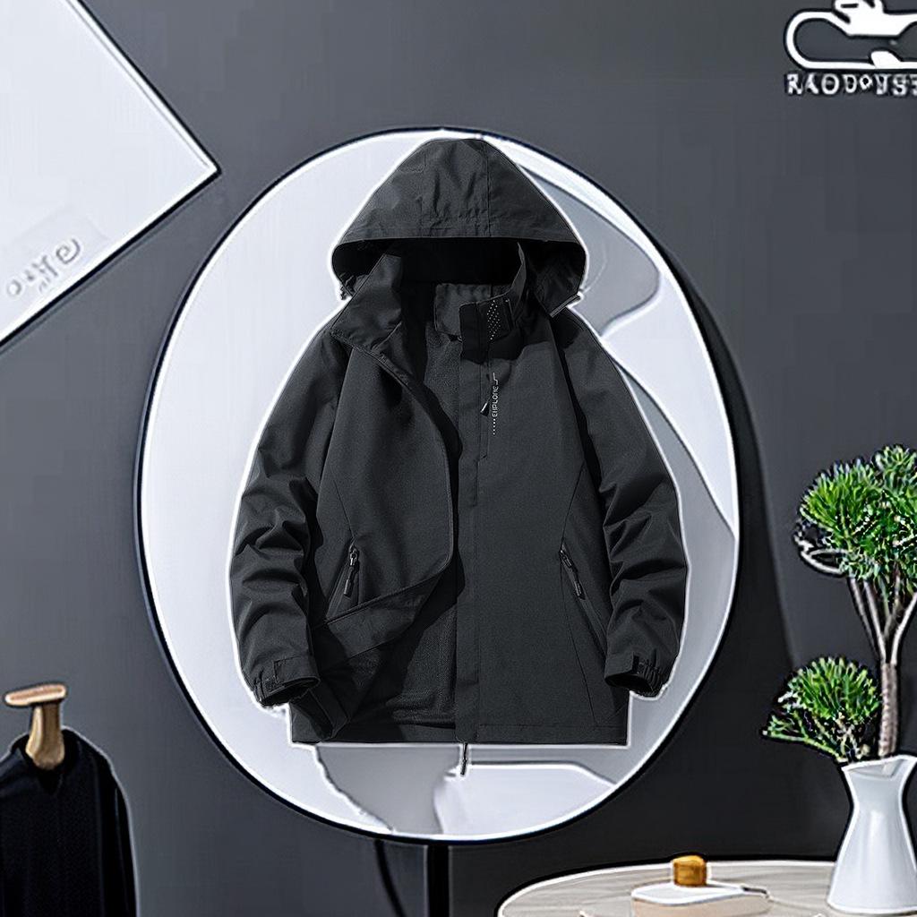 Men's Versatile Windproof Workwear Jacket for Spring, Autumn, and Winter