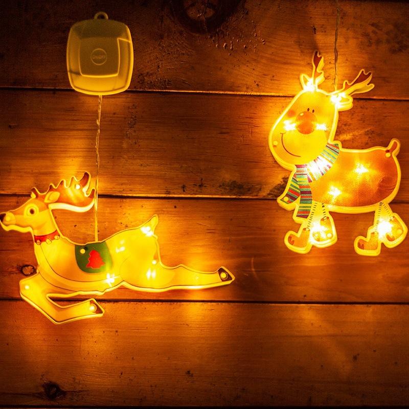 Christmas Decorative Lights Santa Suction Lights Christmas Tree Decorations Festive Styling Lights Window Lighting Decorations