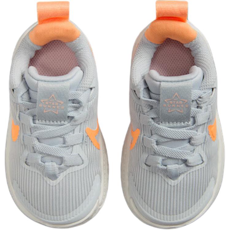 Nike Star Runner 4 Soft Comfortable Non-Slip Durable Low-Top Walking Shoes Baby Shoes White Gold DX7616-008