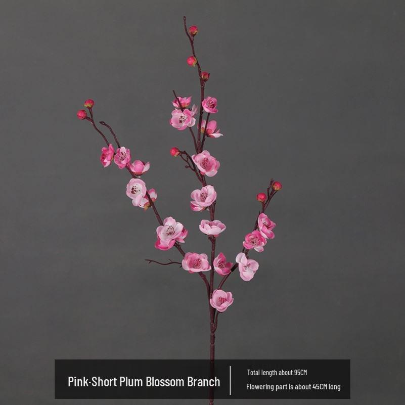 Artificial Plum & Peach Blossom Bonsai: Winter Sweet Flower Decor for Living Room or Study
