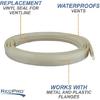 RV Roof Vent Seal White Vinyl | 51" RV Seal Replacement for Roof Vents Made i