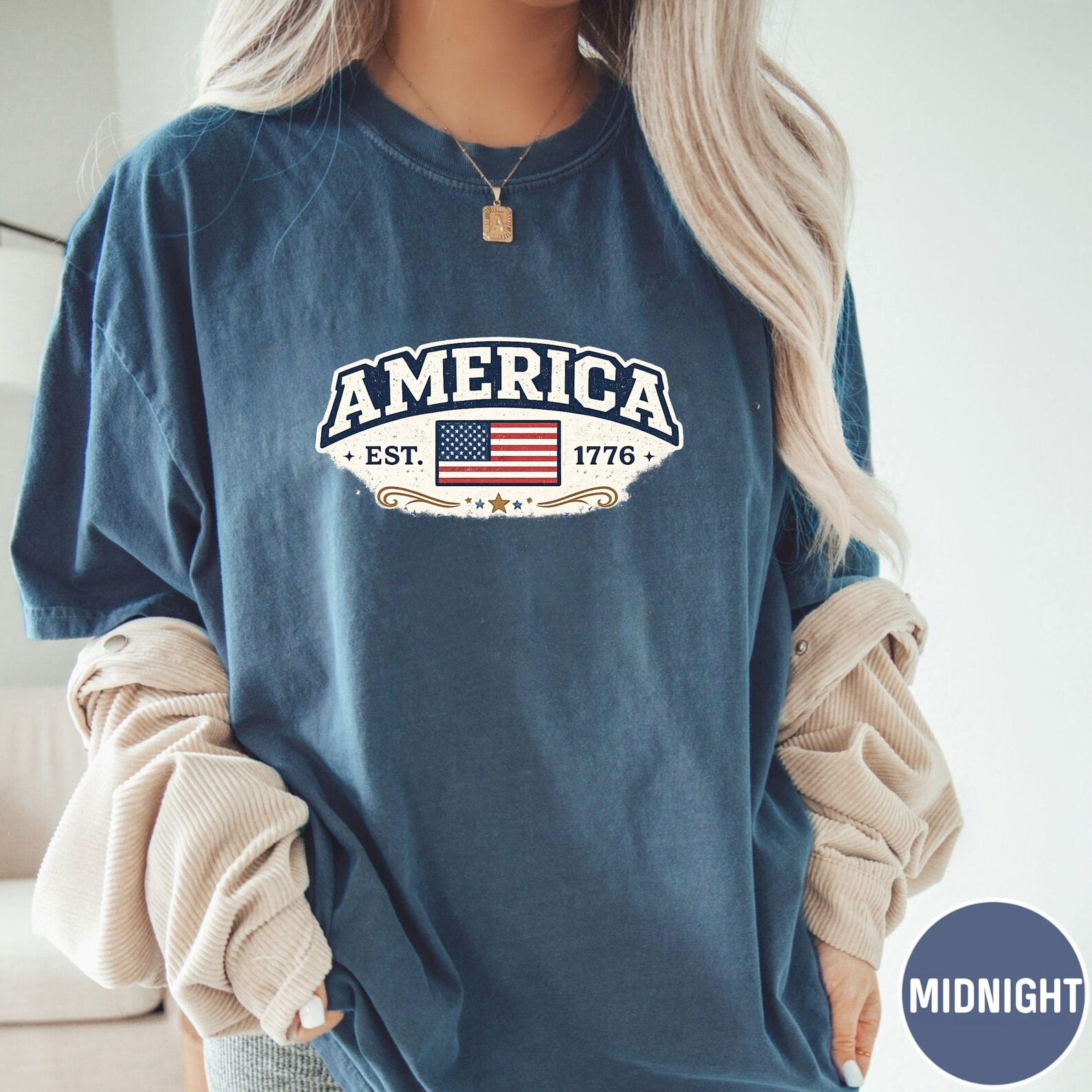 Bella Canvas America 1776 V Neck Shirt, Minimal 4th of July Shirt, Independence Day Tee Minimal Patriotic Tee, 250th Anniversary USA Tee XL