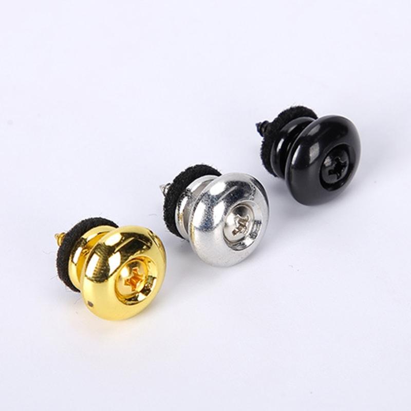 4 Pcs Guitar Strap Locks Buttons End Pins Security Straplocks for Acoustic, Ukulele, Bass, Banjo Easy To Install