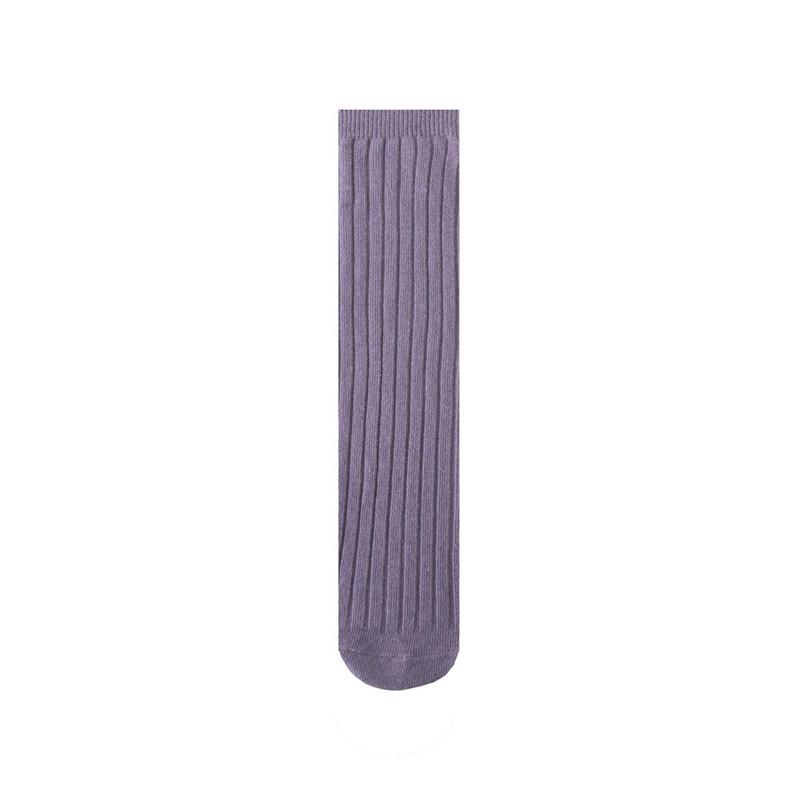 Soft Cotton Ribbed Knee High Socks for Baby Toddler Kids Breathable Solid Long Leg Warmers for Newborn Boys and Girls