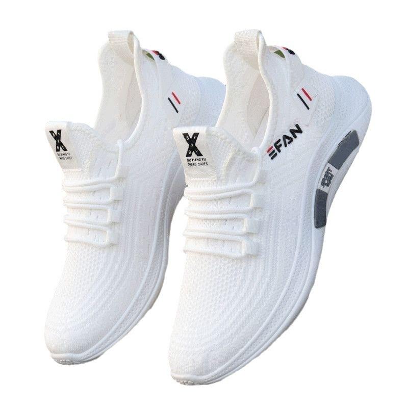 Summer White Casual Shoes Breathable Non-slip Walking Sneakers Men Shoes Outdoor 2025 Comfortable Fashion Lace Up Running Shoes