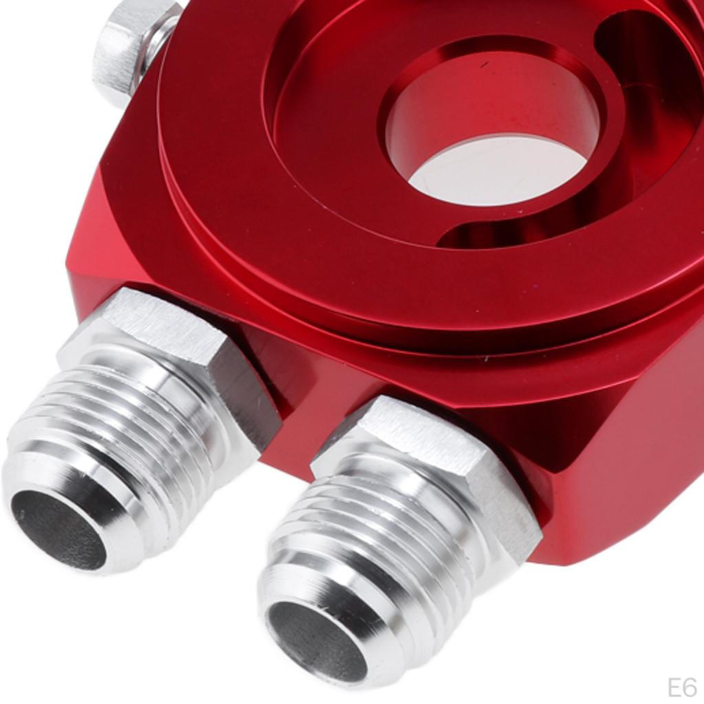 Design Car Oil Filter Cooler Sandwich Plate Adapter with 18NPT Sensor Insertion Port - 3/4-16 UNF,