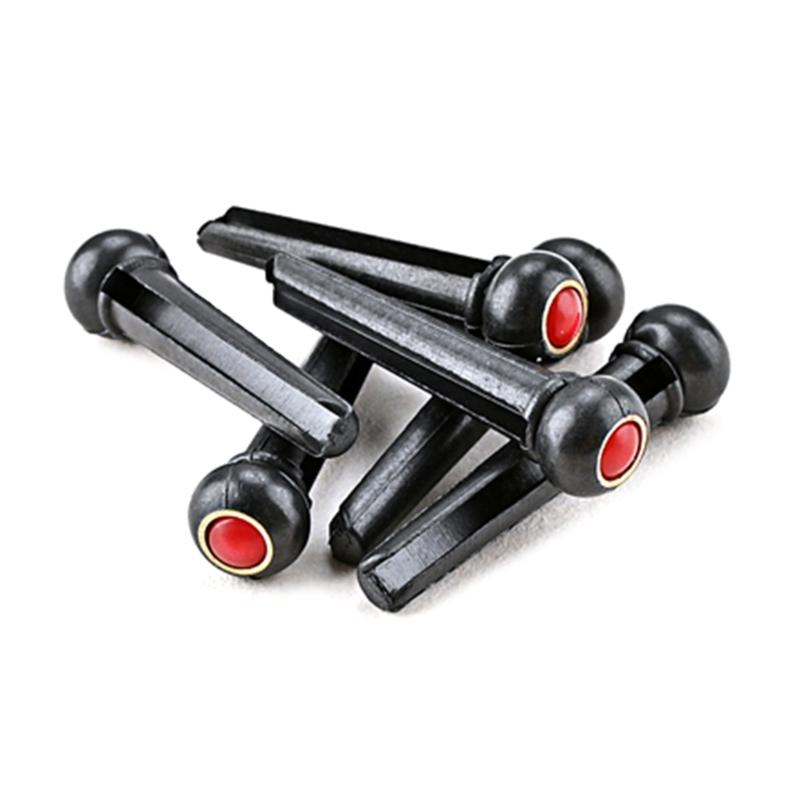 6 Pcs Acoustic Guitar Bridge Pins with Abalone Dot Guitar Replacement Part Various Style Bridge Pins Use for Folk Guitar