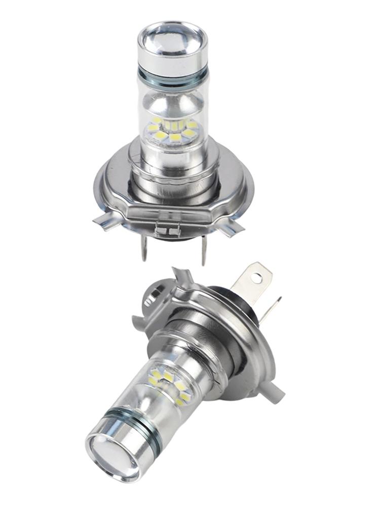 2Pcs/Set LED 100W/H4 8000K/20 LED White Two Bulbs Head Light High Low Beam Lamps