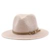 New look khaki fashion casual versatile big edge flat edge top hat travel beach sun protection Panama sun hat