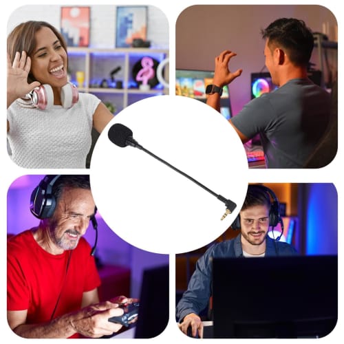 Small helmet microphone, flexible microphone replacement, portable headphone microphone, dynamic microphone replacement, 3.5mm microphone replacement,