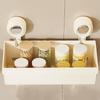 Wall Mounted Suction Cup Storage Basket Punch-free Shower Storage Organizer  for Home