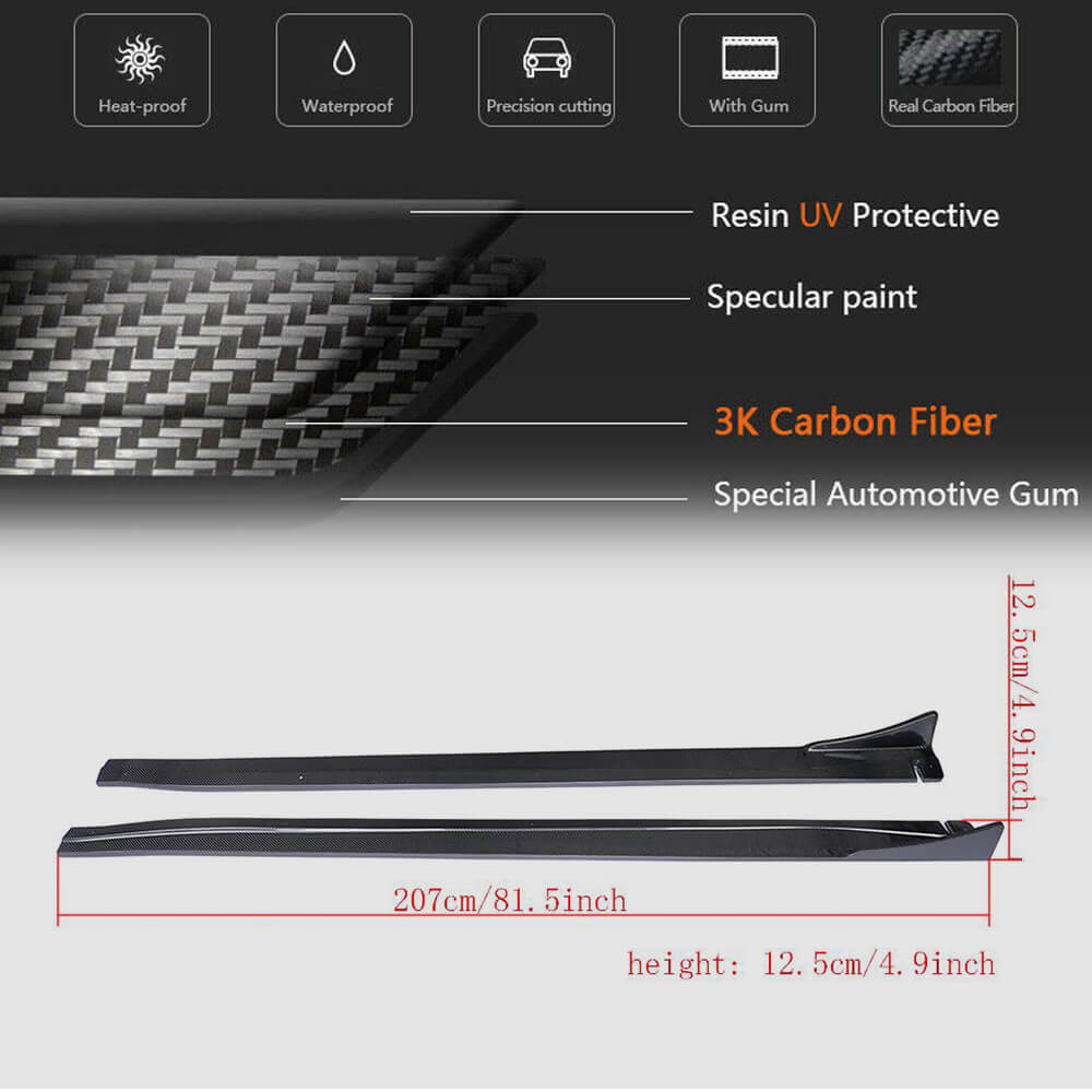 Boční prahy (pro G37 SD 2009-2013, Karbon) pro Infiniti G25/G35/37 (V36/CV36)