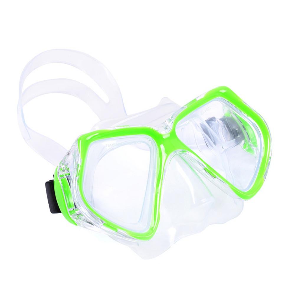 diving goggles pvc mask, tempered glass lenses