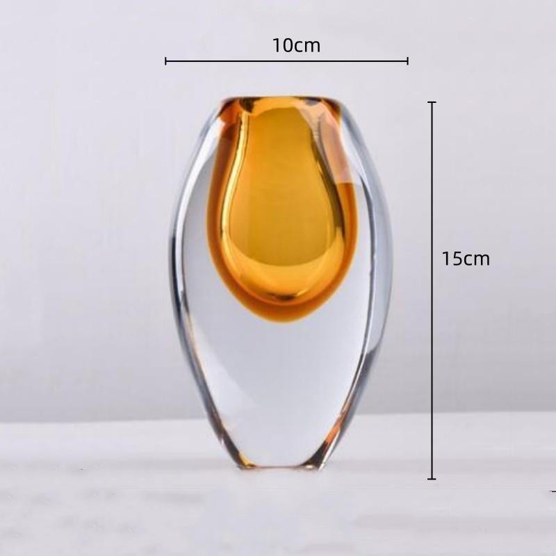 Glass Vase Colour Transparent Thick Bottom Hydroponic Flower Arrangement Accessories Flower Vase Terrarium Home Decoration