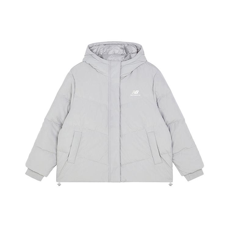 New Balance Down Jacket Winter Women's Light Gray (Unisex) Down Jackets AWJ13344 AL
