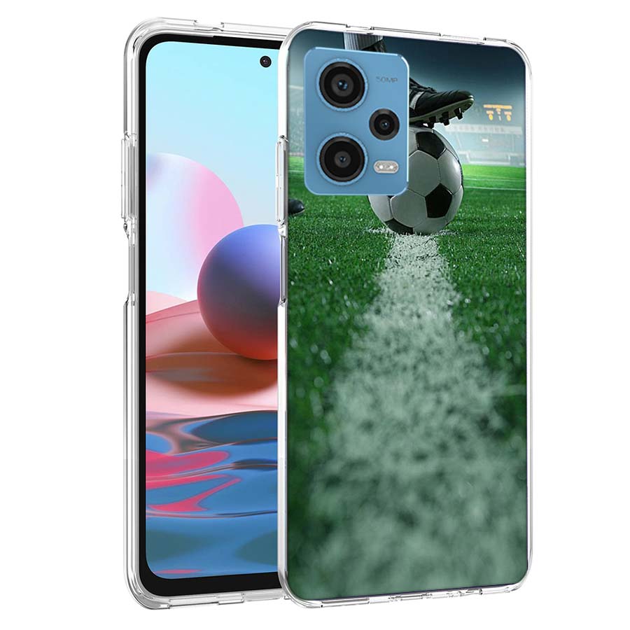 Football Field Phone Case For Redmi Note 13 12 14 15 Pro Plus 13R 11 11T 11E 11S 10 Pro 10S 9 9S Cover Cell Clear TPU Capa Cases