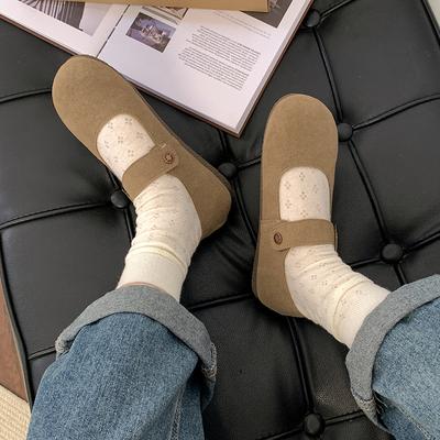 Casual Fashion Retro Round Head Flat Bottom Shallow Mouth Single Shoes Women's 2025 New Spring and Autumn Versatile Skirt Mary Jane Shoes
