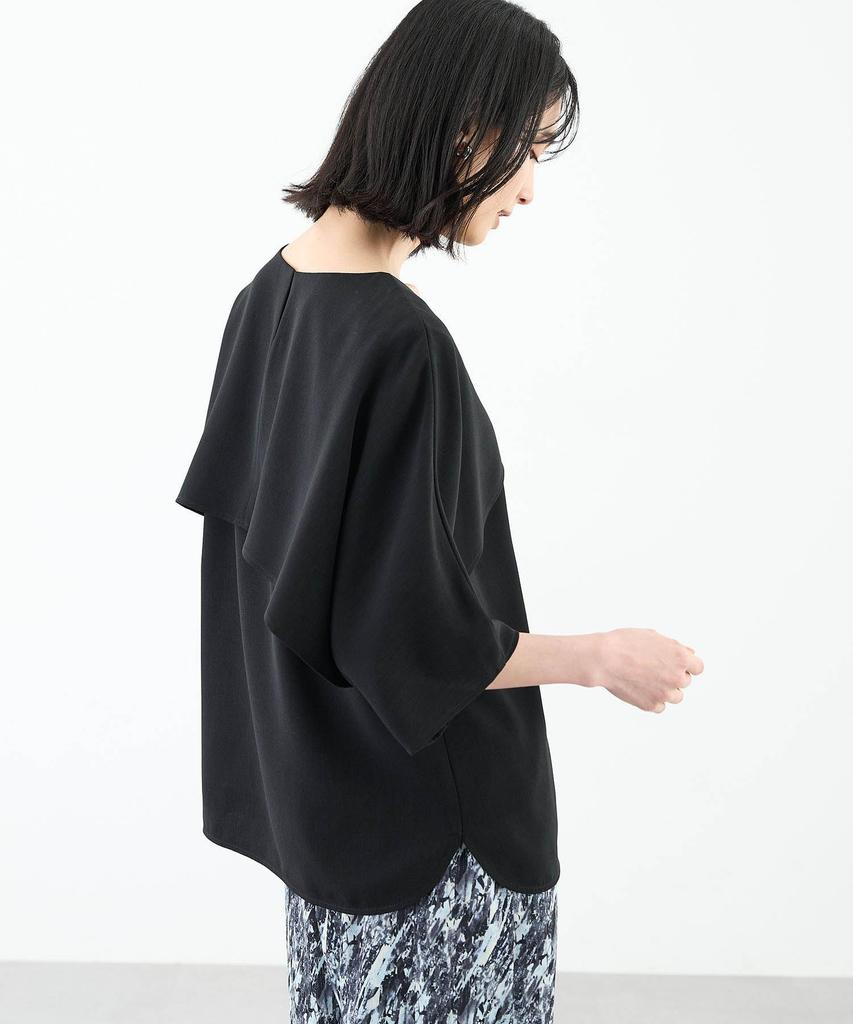 AC by Alpha Cubic Cape Design Blouse Touch UV Size Black Bi-Motion [Cooling & Protection] Women's 353786,